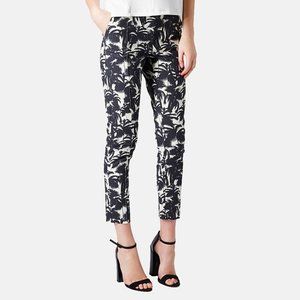 TOPSHOP PALM PRINT CIGARETTE PANTS